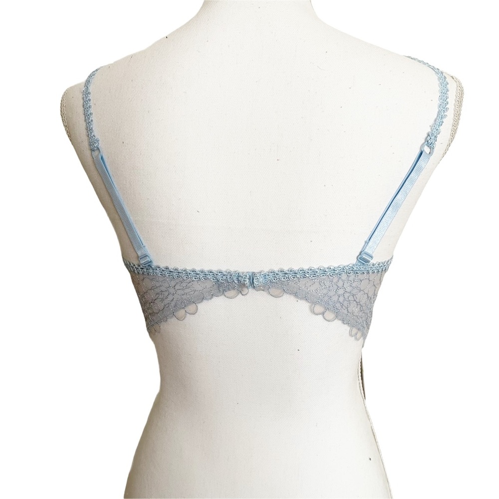 Free People Lucia Underwire Lace Bra Blue 34C - Picture 7 of 8